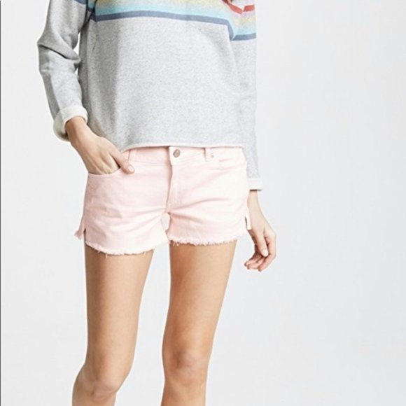 DL 1961 Renee Cut Off Frayed Denim Shorts Blush Pink sz 25 EUC - Picture 12 of 14